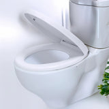 Quick Release Soft Close Toilet Seat White Bathroom Heavy Duty - 45-Degree Angle