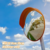 60cm Round Convex Mirror Blind Spot Safety Traffic Driveway Shop Wide Angle - Close-Up Angle