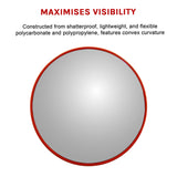 60cm Wide Angle Security Curved Convex Road Safety Mirror Traffic Driveway - Extra Image
