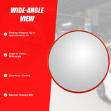 60cm Wide Angle Security Curved Convex Road Safety Mirror Traffic Driveway - Close-Up Angle