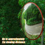 60cm Wide Angle Security Curved Convex Road Safety Mirror Traffic Driveway - Low Angle