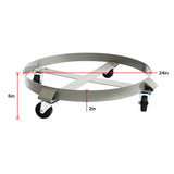 Drum Dolly 450kg 55 Gallon w Swivel Casters Heavy Duty Steel Frame Non Tipping - Extra Image