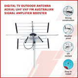 Digital TV Outdoor Antenna Aerial UHF VHF FM Signal Booster HD - Front View