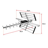 Digital TV Outdoor Antenna Aerial UHF VHF FM Signal Booster HD - Close-Up Angle
