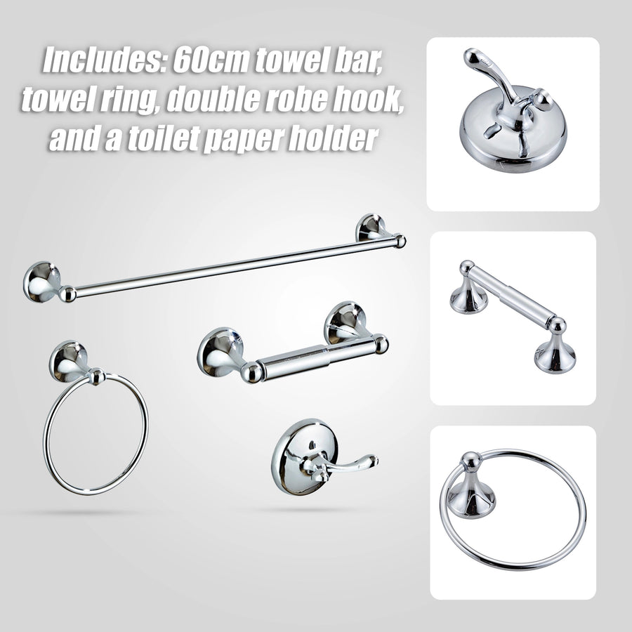 4 Piece Towel Bar Set Bath Accessories Bathroom Hardware