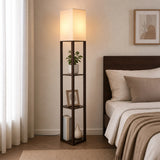 Shelf Floor Lamp - Shade Diffused Light Source with Open-Box Shelves
