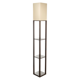 Shelf Floor Lamp - Shade Diffused Light Source with Open-Box Shelves - Front View