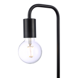Modern Table lamp Desk Light Timber Base Bedside Bedroom Black - Top-Down View