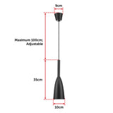 Black Pendant Lighting Kitchen Lamp Modern Pendant Light Bar Wood Ceiling Lights - Rear View