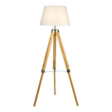 Modern Floor Lamp Wood Tripod Home Bedroom Reading Light 145cm - Top-Down View