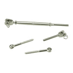 Stainless Steel Wire Rope DIY Balustrade Kit Jaw/Swage Fork Turnbuckle - 10 pack