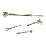 Stainless Steel Wire Rope DIY Balustrade Kit Jaw/Swage Fork Turnbuckle - 10 pack - Top-Down View