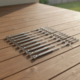 Stainless Steel Wire Rope DIY Balustrade Kit Jaw/Swage Fork Turnbuckle - 10 pack