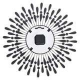 Large Modern 3D Crystal Wall Clock Luxury Art Metal Round Home Decor - Close-Up Angle