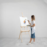 Pine Wood Easel Artist Art Display Painting Shop Tripod Stand Wedding - Front View