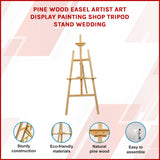 Pine Wood Easel Artist Art Display Painting Shop Tripod Stand Wedding - 45-Degree Angle