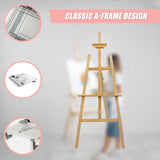 Pine Wood Easel Artist Art Display Painting Shop Tripod Stand Wedding - Rear View