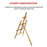 Pine Wood Easel Artist Art Display Painting Shop Tripod Stand Wedding - Low Angle