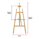 Pine Wood Easel Artist Art Display Painting Shop Tripod Stand Wedding - Extra Image