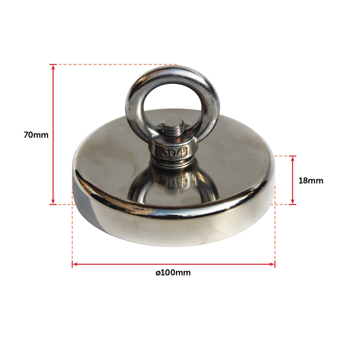 400Kg Salvage Strong Recovery Magnet Neodymium Hook Treasure Hunting Fishing