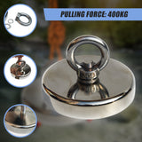 400Kg Salvage Strong Recovery Magnet Neodymium Hook Treasure Hunting Fishing - Close-Up Angle