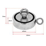 340Kg Salvage Strong Recovery Magnet Neodymium Hook Treasure Hunting Fishing