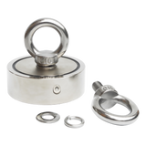 340Kg Salvage Strong Recovery Magnet Neodymium Hook Treasure Hunting Fishing - Top-Down View