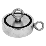 340Kg Salvage Strong Recovery Magnet Neodymium Hook Treasure Hunting Fishing - Rear View