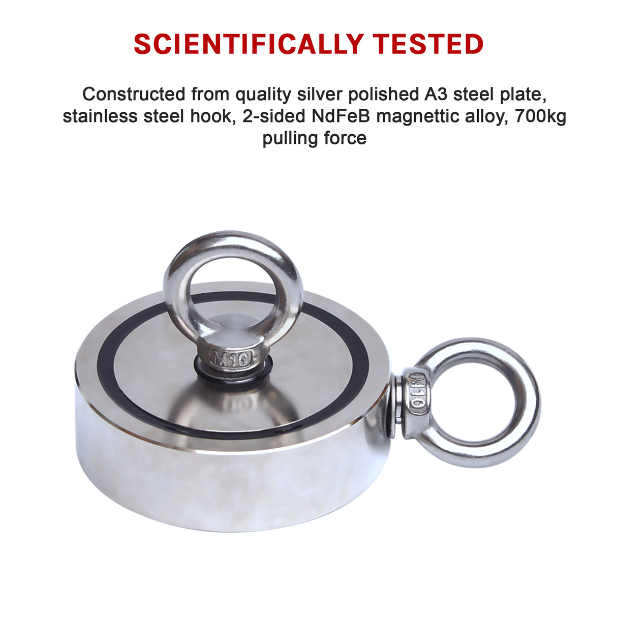 700Kg Salvage Strong Recovery Magnet Neodymium Hook Treasure Hunting Fishing