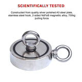 700Kg Salvage Strong Recovery Magnet Neodymium Hook Treasure Hunting Fishing - Extra Image