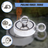 700Kg Salvage Strong Recovery Magnet Neodymium Hook Treasure Hunting Fishing - Low Angle