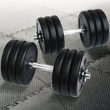 35KG Dumbbell Adjustable Weight Set - Top-Down View