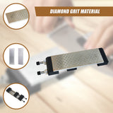 Double-Sided Diamond Knife Sharpeners Sharpening Stone W/ Stone Holder - Low Angle