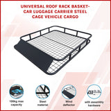 Universal Roof Rack Basket - Car Luggage Carrier Steel Cage Vehicle Cargo - Front View