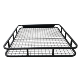 Universal Roof Rack Basket - Car Luggage Carrier Steel Cage Vehicle Cargo - Rear View