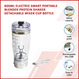 600ml Electric Smart Portable Blender Protein Shaker Bottle Cup - Front View