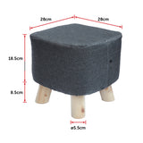 Fabric Ottoman Foot Stool Rest Pouffe Footstool Wood Storage Padded Seat - Extra Image