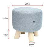 Fabric Ottoman Foot Stool Rest Pouffe Footstool Wood Storage Padded Seat