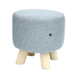 Fabric Ottoman Foot Stool Rest Pouffe Footstool Wood Storage Padded Seat - 45-Degree Angle