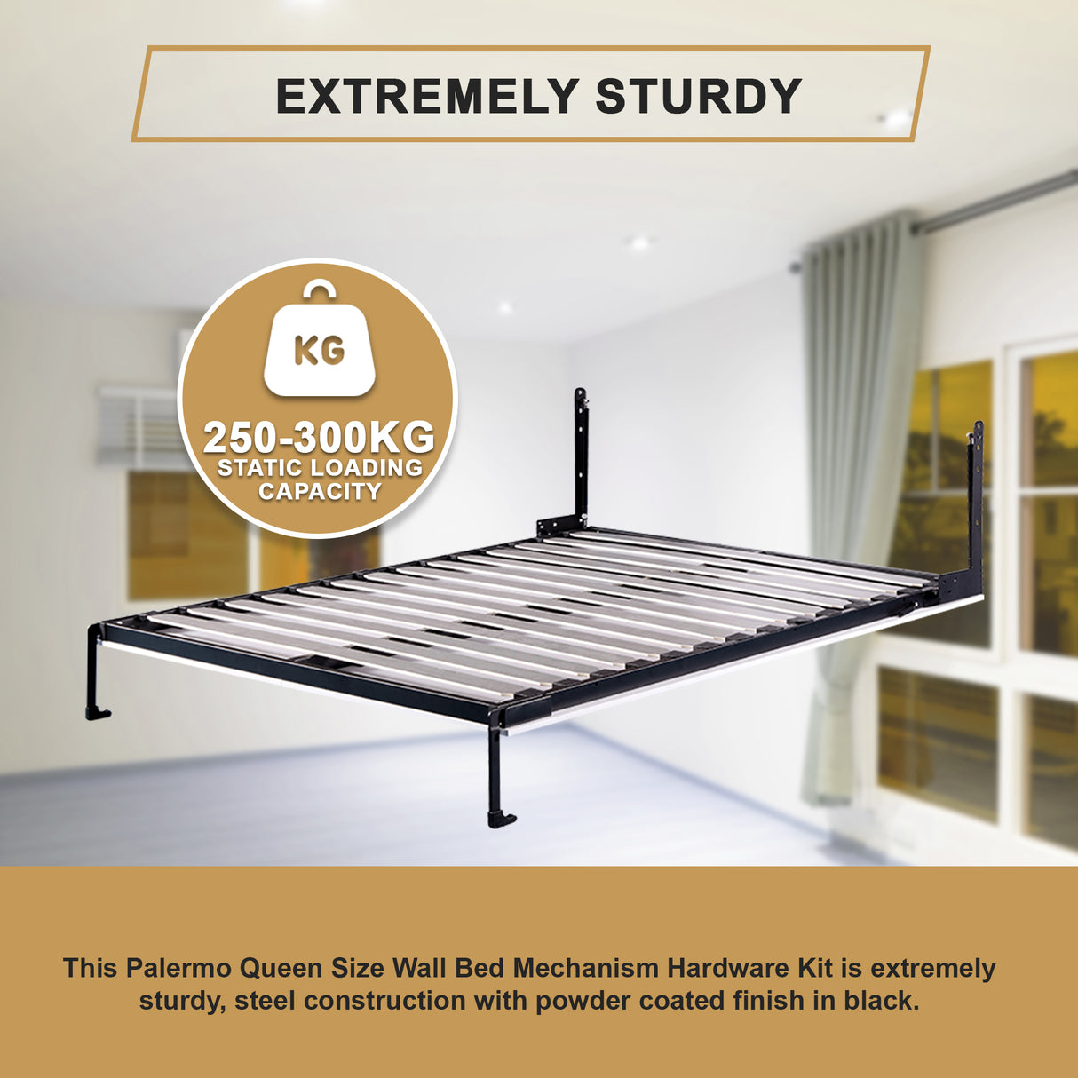 Palermo Queen Size Wall Bed Mechanism Hardware Kit Diamond Edition
