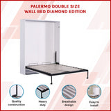 Palermo Double Size Wall Bed Diamond Edition - Front View