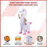 Giant Unicorn Inflatable Costume - Front View