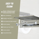 Stainless Steel Double Toilet Paper Holder Towel Roll Tissue Rack Storage Shelf - Extra Image
