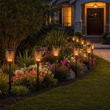 10 Pack Solar Torch Lights 96 LED Flickering Lighting Dancing Flame Garden Lamp