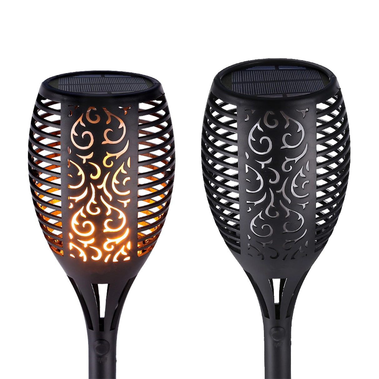 10 Pack Solar Torch Lights 96 LED Flickering Lighting Dancing Flame Garden Lamp