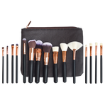 Soft 15Pcs Pro Face Powder Makeup Brushes Set Eyeshader Blending Highlight Tools