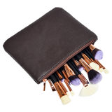 Soft 15Pcs Pro Face Powder Makeup Brushes Set Eyeshader Blending Highlight Tools - 45-Degree Angle