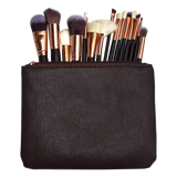Soft 15Pcs Pro Face Powder Makeup Brushes Set Eyeshader Blending Highlight Tools - Close-Up Angle