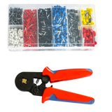 1200Pcs Bootlace Ferrule Crimper kit 0.25-10mm2 Cord End Ratchet Crimping Tool - 45-Degree Angle