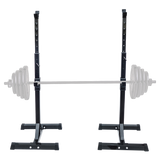 Adjustable Squat Rack Pair Steel Barbell Bench Press Stands Gym Home